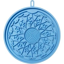 Frisco Non-skid Flower Silicone Dog & Cat Lick Mat, Blue