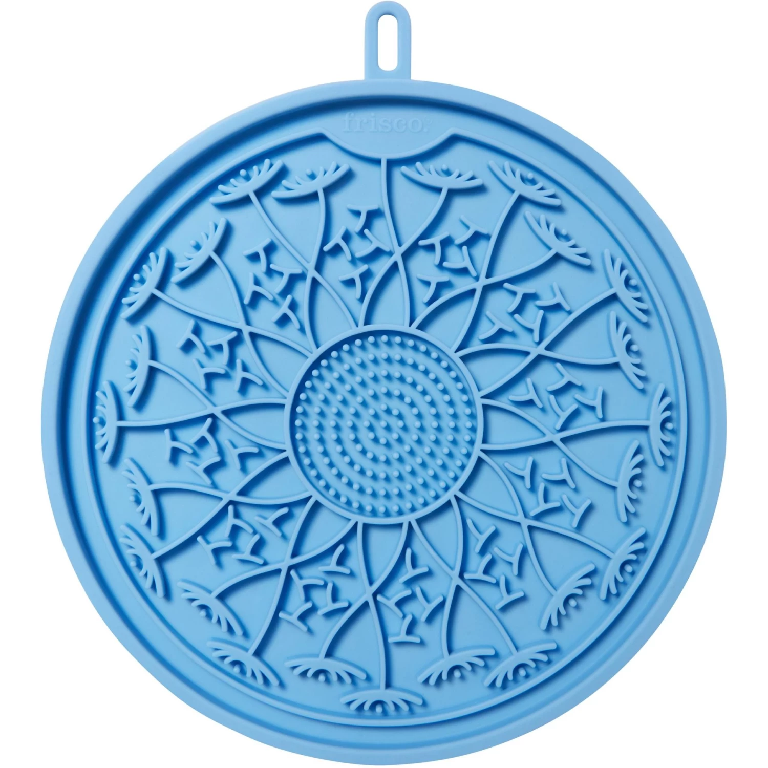 Frisco Non-skid Flower Silicone Dog & Cat Lick Mat, Blue