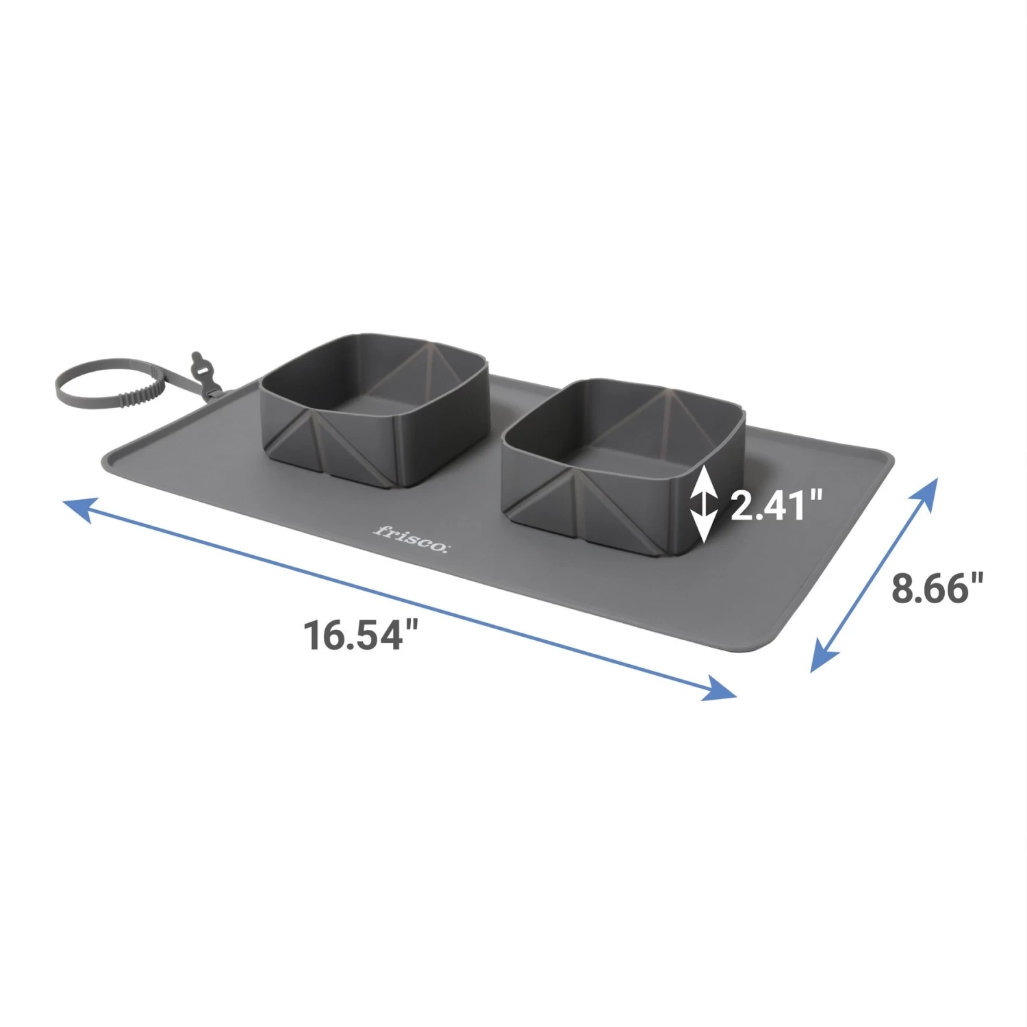 Frisco Travel Silicone Dog & Cat Travel Double Diner Bowl - Image 2