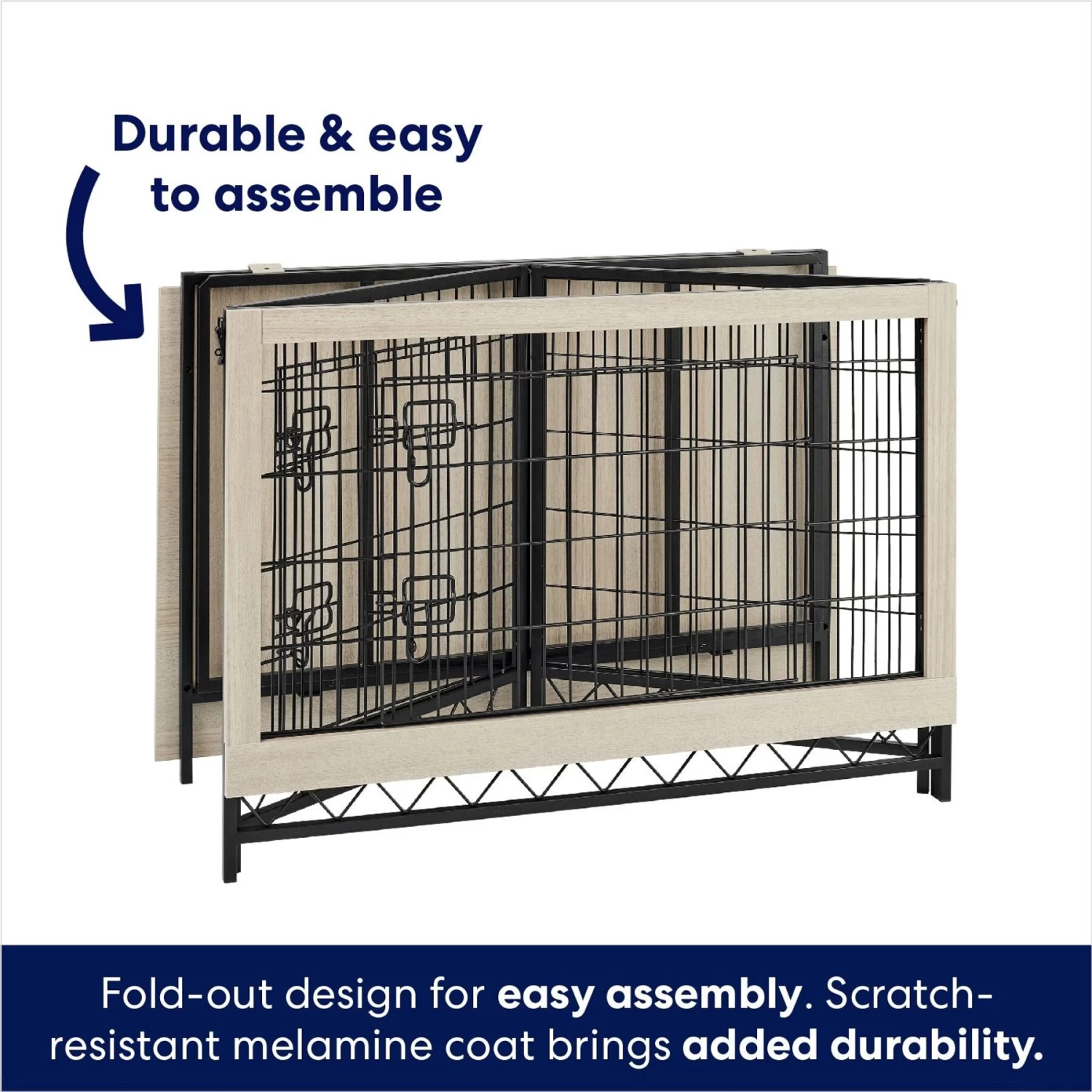 Frisco Easy Set-Up Wood Furniture Style Dog Crates - Image 4