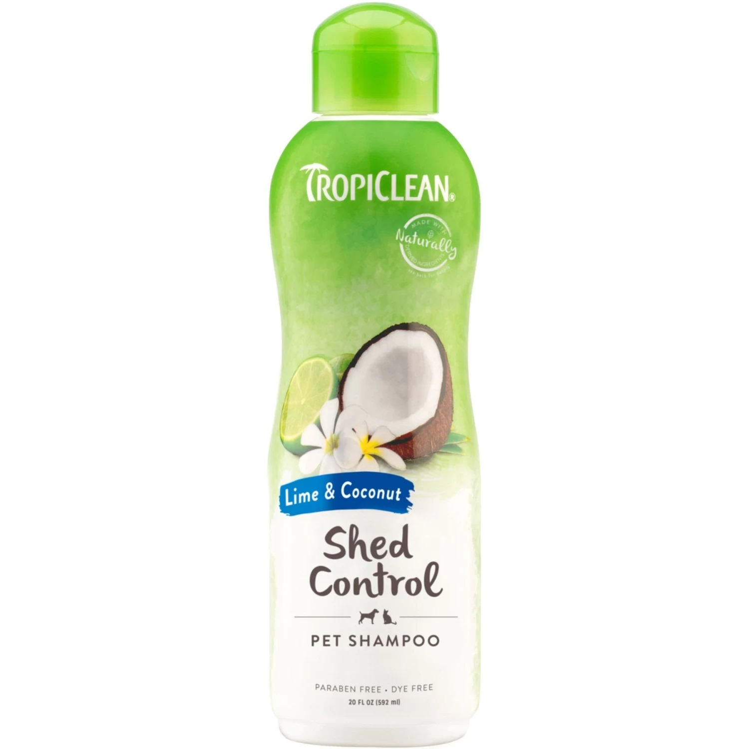 TropiClean Lime & Coconut Deshedding Dog Shampoo & Frisco Shedding Rake Dog & Cat Brush - Image 2