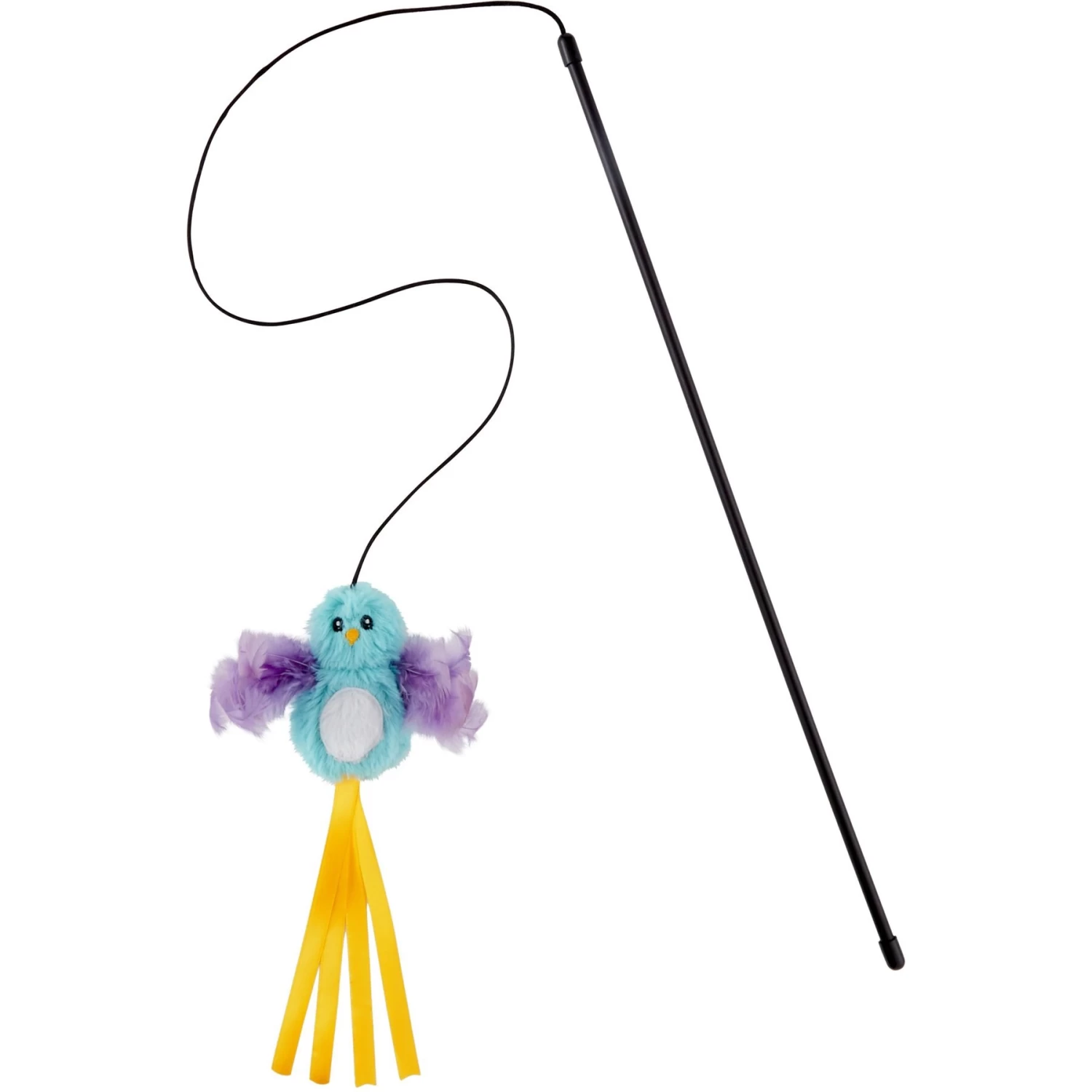 Frisco Bird With Feathers Teaser Wand Cat Toy With Catnip + 3 Items - Image 4