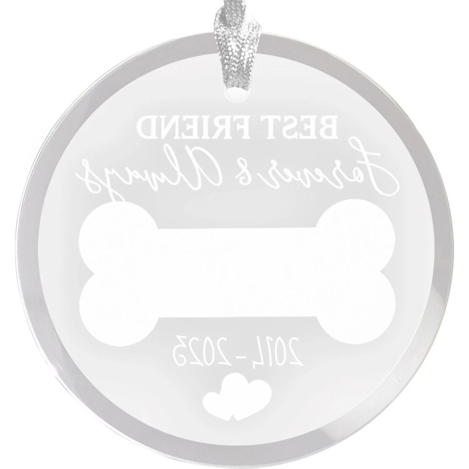 Frisco "Best Friend" Round Shaped Personalized Ornament - Image 4