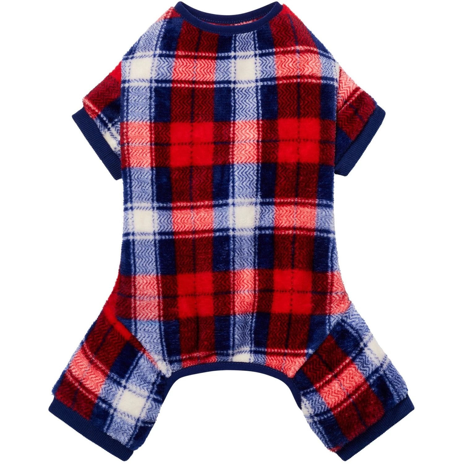 Frisco Cozy Plush Fleece Dog & Cat PJs, Plaid - Image 4