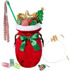 Frisco Holiday Cozy Christmas Sack Variety Pack Cat Toy With Catnip