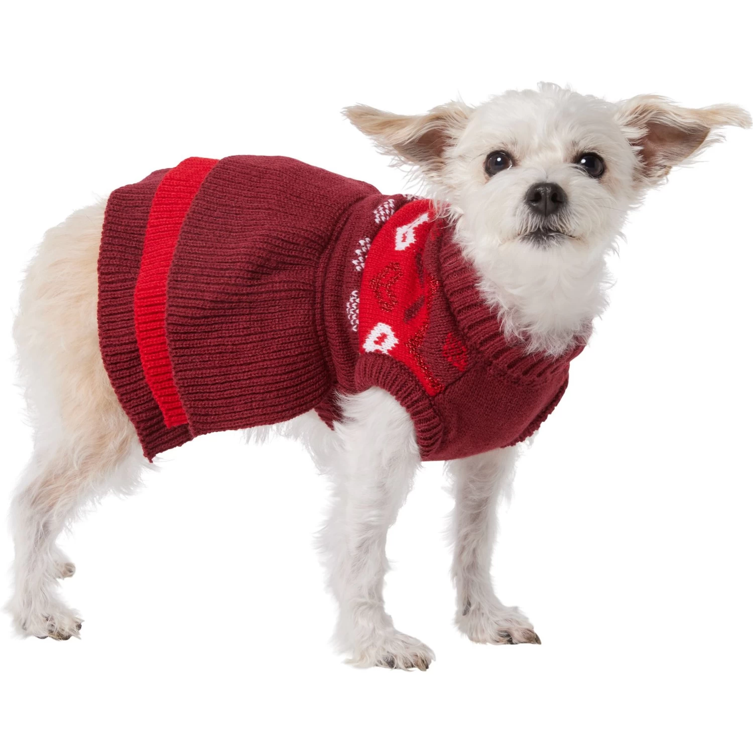 Frisco Nordic Sequin Dog & Cat Sweater Dress - Image 3
