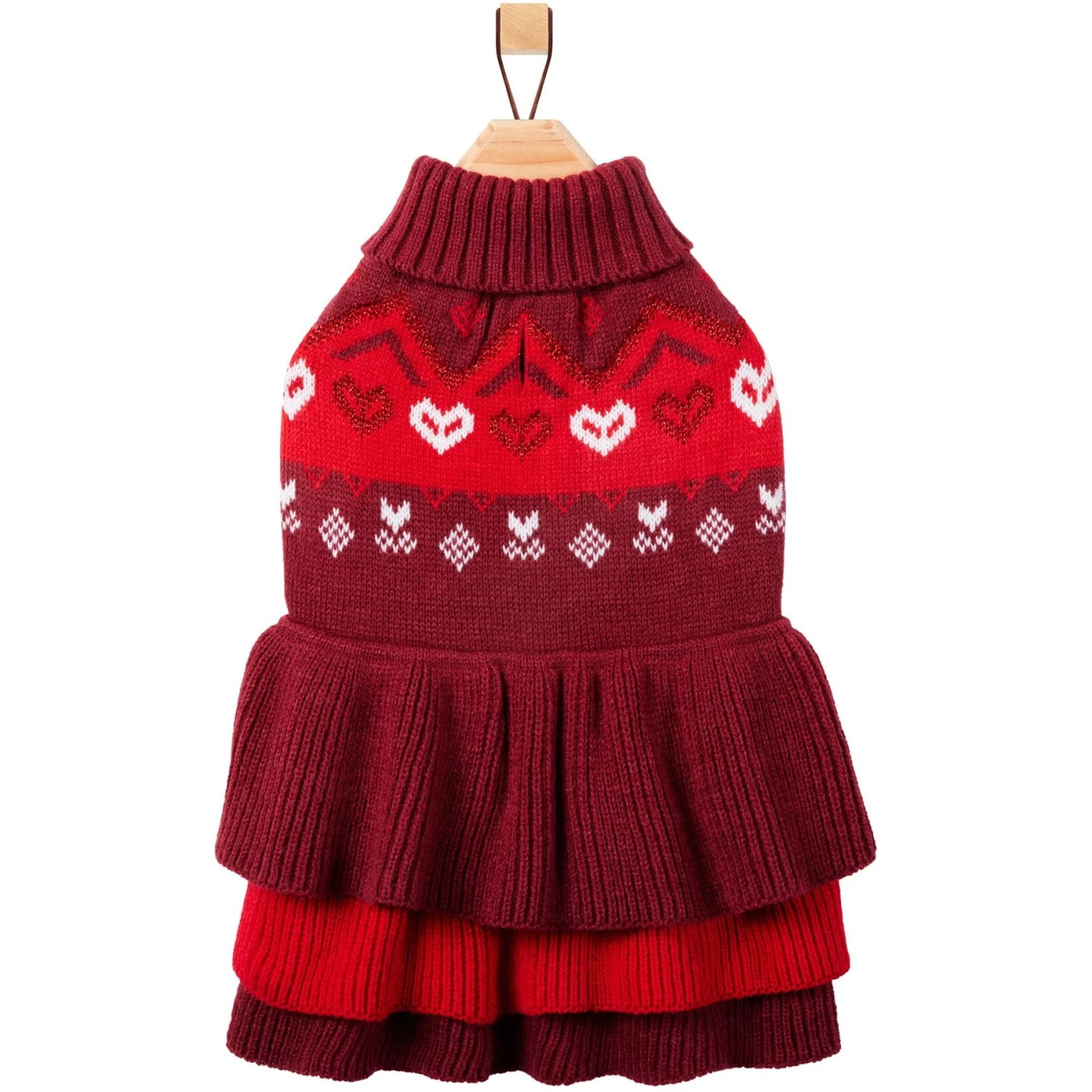 Frisco Nordic Sequin Dog & Cat Sweater Dress - Image 4